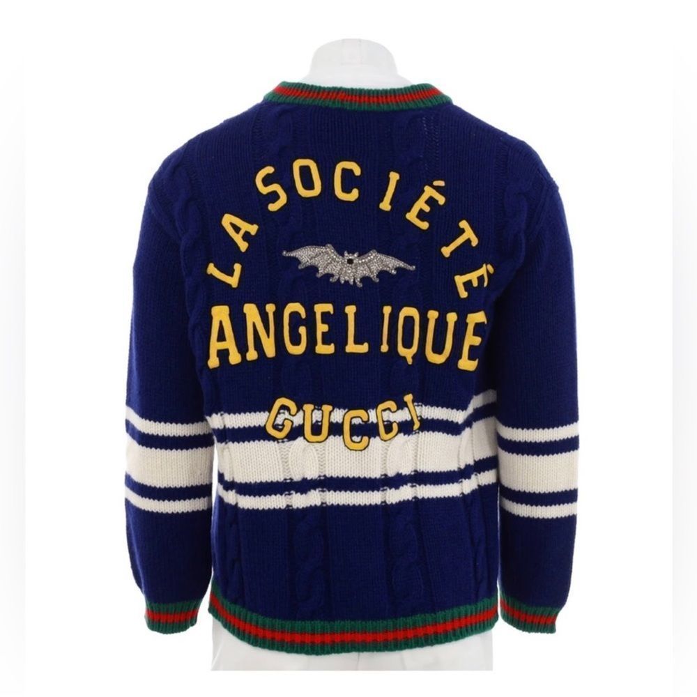 GUCCI Wool Cardigan With Patches